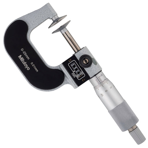 Thước Panme đo bánh răng đầu đo đĩa Mitutoyo Series 223 có bộ đếm số cơ hiển thị nhanh kết quả.