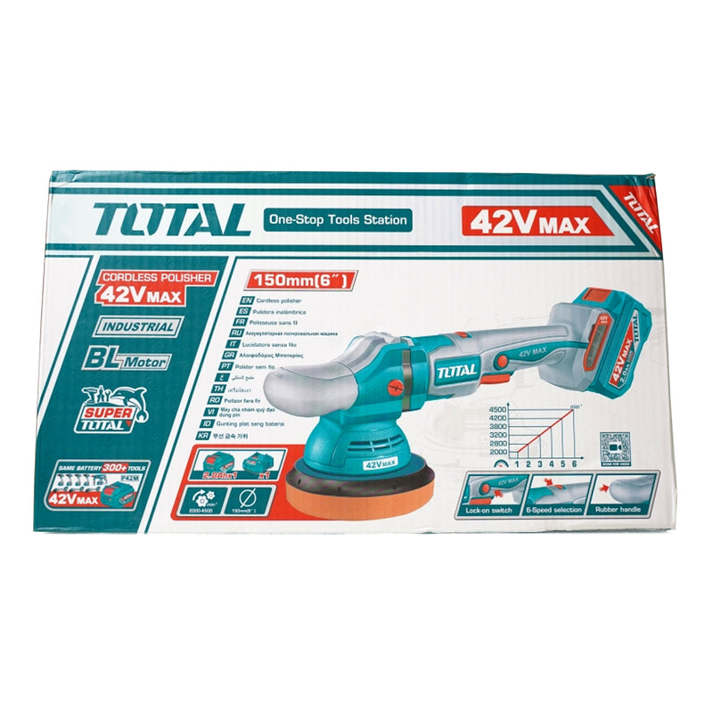 Máy đánh bóng Total TAPLI42151 dùng Pin 42V, đường kính đĩa 150mm