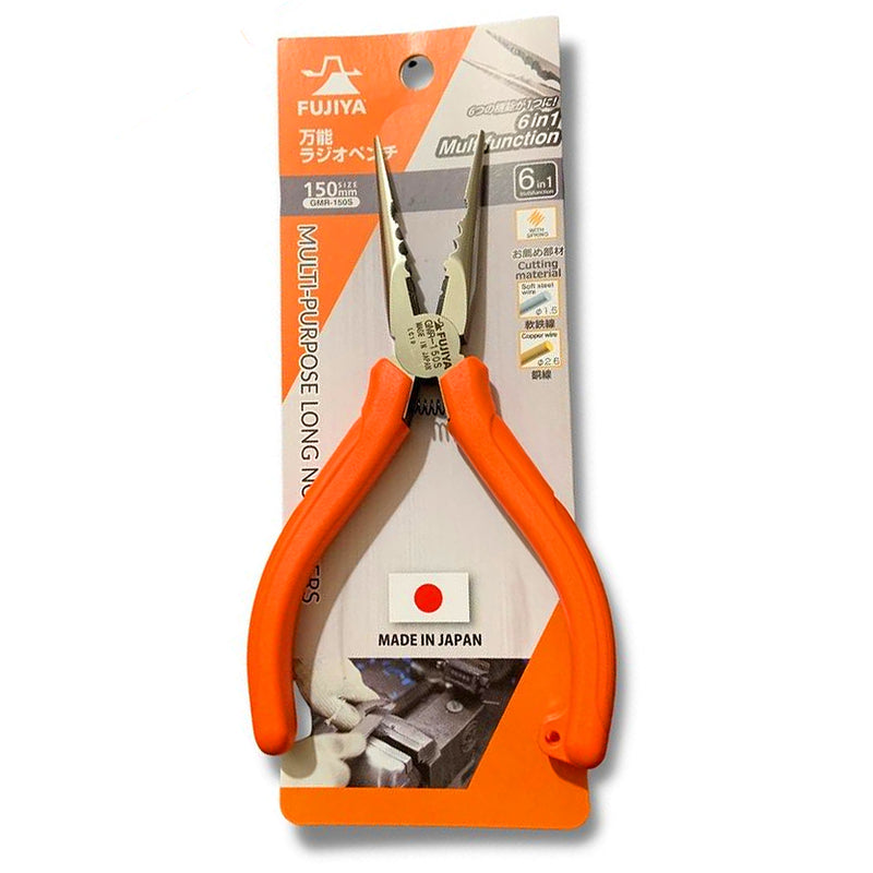 Kìm mũi nhọn đa năng. có lò xo trợ lực Fujiya GMR-150S kích thước 150mm