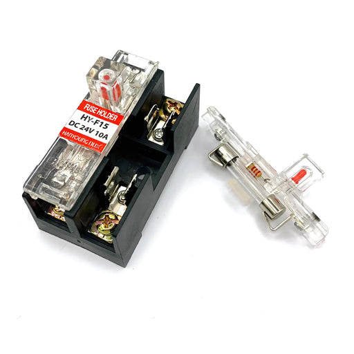 Đế cầu chì lắp thanh ray Hanyoung Nux HY-F15 Series,  dùng cho điện AC/DC. Tiêu chuẩn RoHS2