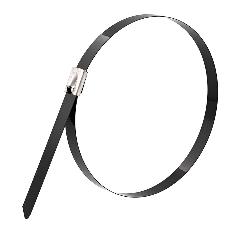 Dây rút Inox 316 KST cao cấp, bọc nhựa (nylon coated), loại bi gài (Ball-lock), bản size L rộng 12mm
