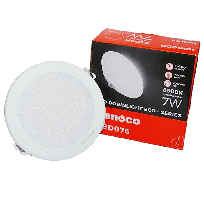 Đèn Led âm trần Nanoco NED Series, công suất từ 7W - 24W