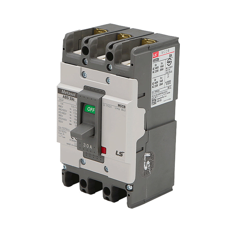 Cầu dao tự động MCCB 3P LS, tải danh định từ 5A ~ 1600A, dòng cắt từ 14kA - 75kA