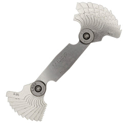 Hệ ren Metric / Mã 188-130　dãi đo 0.35 - 6 mm　22 Lá: 60° angle gage　Hệ ren Metric