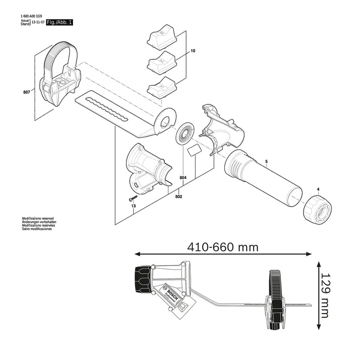 Đầu thu bụi Bosch GDE MAX dùng cho máy khoan, đục bê tông đuôi gài SDS-Max mã số 1600A001G9