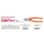 Kìm cắt cạnh Fujiya GP Series (GP-150, GP-175, GP-200) bền bỉ, lưỡi sắc bén, tay cầm chống trượt.