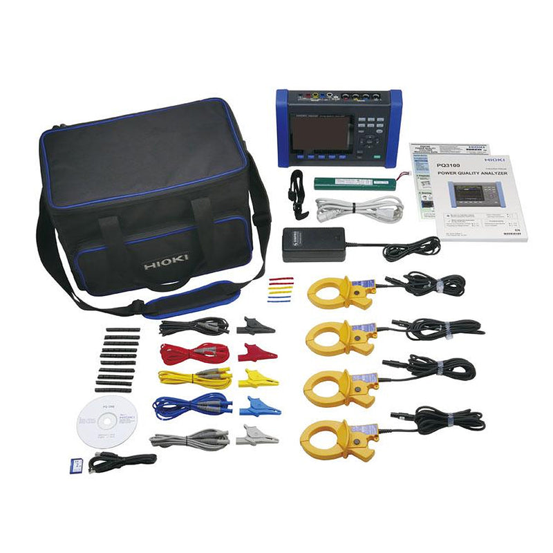 Thiết bị phân tích chất lượng nguồn điện Hioki PQ3100 True RMS, màn hình LCD 6.5 inch, có nhiều cổng kết nối LAN, USB, RS-232C