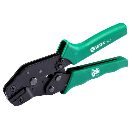 Kìm bấm cose ghim trần SATA 91115/91116, 0.25-6mm², thép carbon, tay cầm sợi thủy tinh, bấm chính xác.