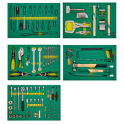 Bộ 5 khay dụng cụ sửa chữa ô tô SATA 95208S 103 chi tiết, dụng cụ đồng sơn chuyên nghiệp, thép Cr-V, mạ Chrome, khay EVA 2 màu.