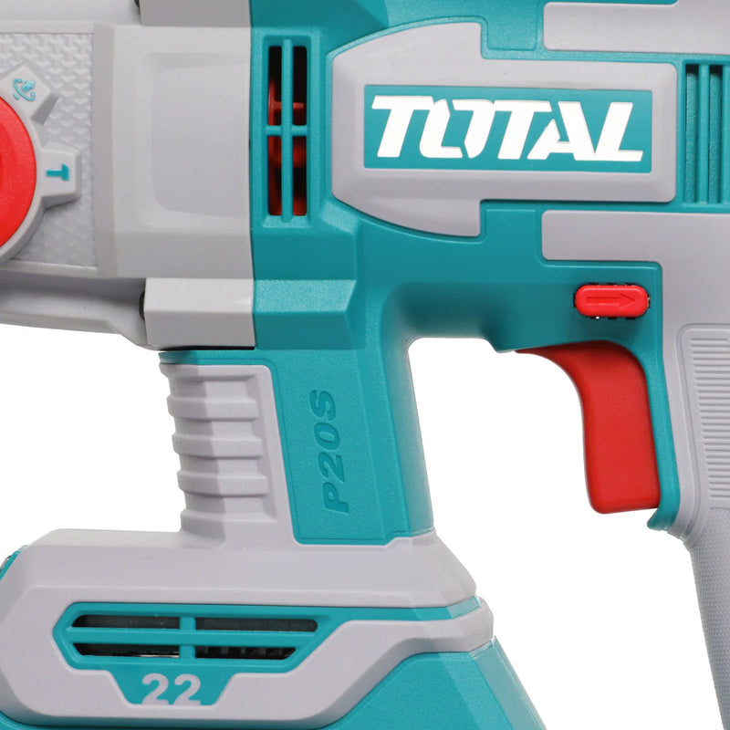 Máy khoan bê tông 3 chức năng Total TRHLI21228 dùng Pin 20V, đuôi gài SDS-Plus (Chỉ thân máy)
