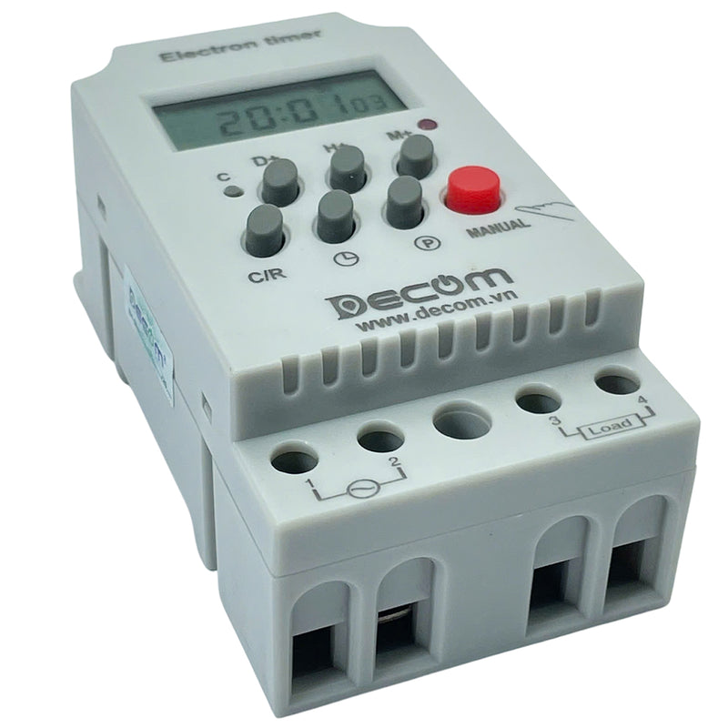 Timer hẹn giờ kỹ thuật số Decom KG316-II cài đặt tối đa 24 giờ