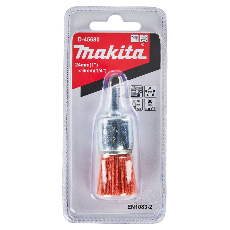 Chổi cước sợi nylon Makita đường kính từ 12mm - 30mm, đuôi trơn 6mm