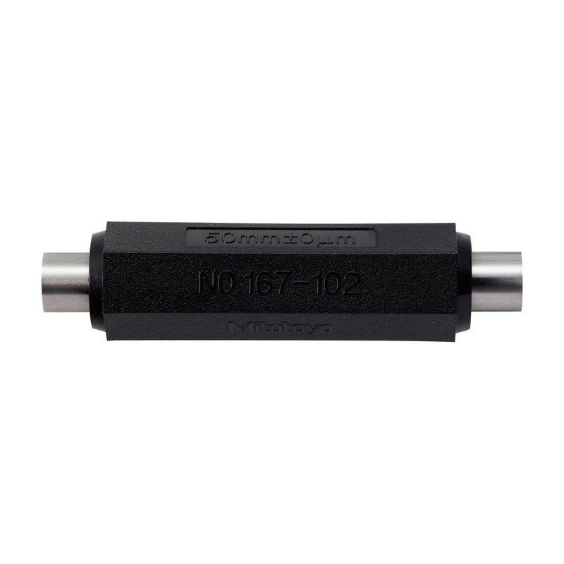Thanh đo tiêu chuẩn Mitutoyo 167-102, 50mm, độ chính xác ±2.0 µm, set zero panme đo ngoài.