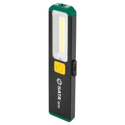 Đèn LED COB SATA 90781, pin sạc Li-Ion, 5 chế độ chiếu sáng, vỏ nhôm, nam châm hít.