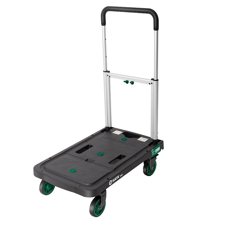 Xe đẩy hàng gấp gọn SATA 95503 có phanh, tải trọng 135kg, bánh xe có phanh, mặt sàn chống trượt, tay cầm tiện lợi.