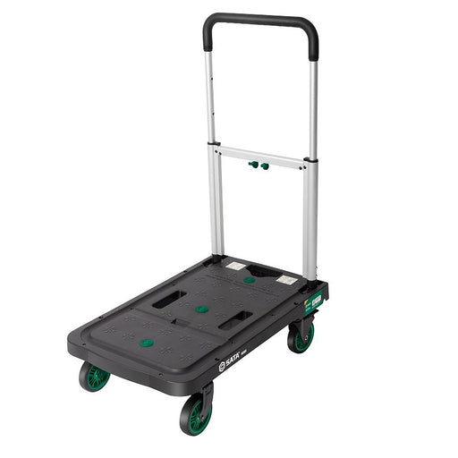 Xe đẩy hàng gấp gọn SATA 95503 có phanh, tải trọng 135kg, bánh xe có phanh, mặt sàn chống trượt, tay cầm tiện lợi.