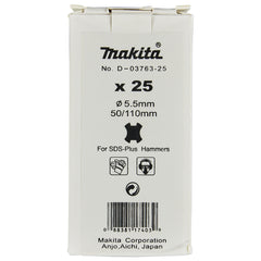 Makita D-03763-25: Đường kính 5,5mm | Tổng chiều dài 110mm