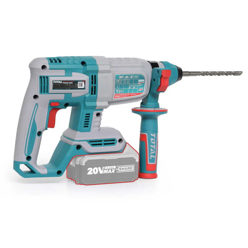 Máy khoan bê tông 3 chức năng Total TRHLI21228 dùng Pin 20V, đuôi gài SDS-Plus (Chỉ thân máy)
