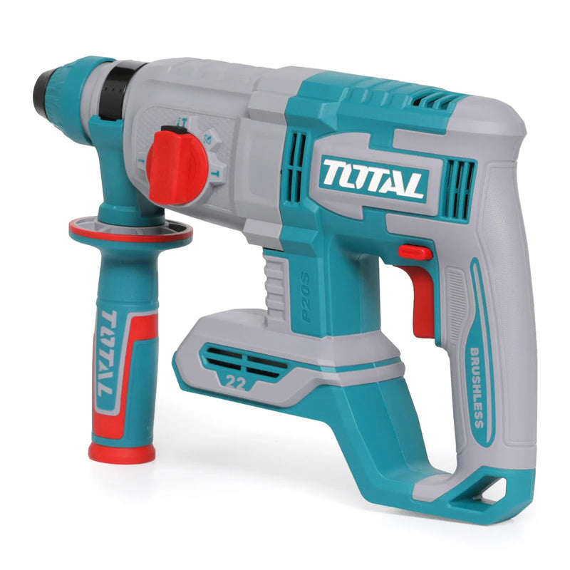 Máy khoan bê tông 3 chức năng Total TRHLI21228 dùng Pin 20V, đuôi gài SDS-Plus (Chỉ thân máy)