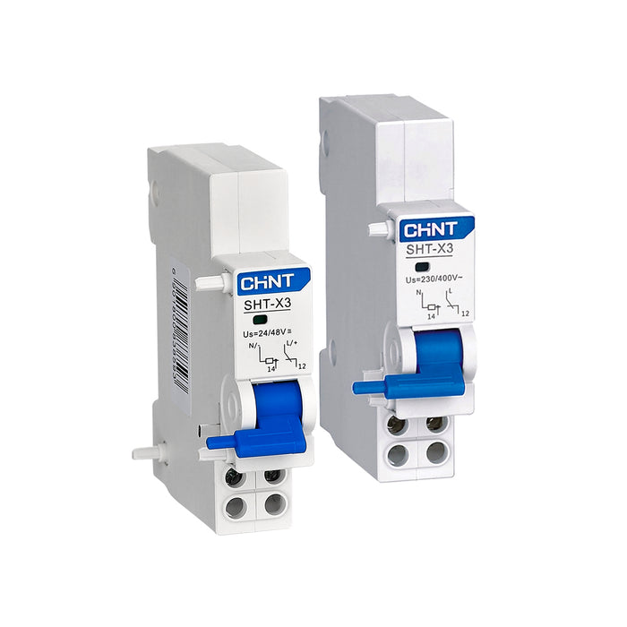 Cuộn ngắt điện áp 24/48V DC, 24/48/230V AC Chint SHT-X3 dùng cho các MCB, RCBO