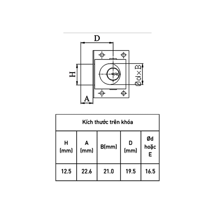 Ổ khóa tủ Việt tiệp 03204