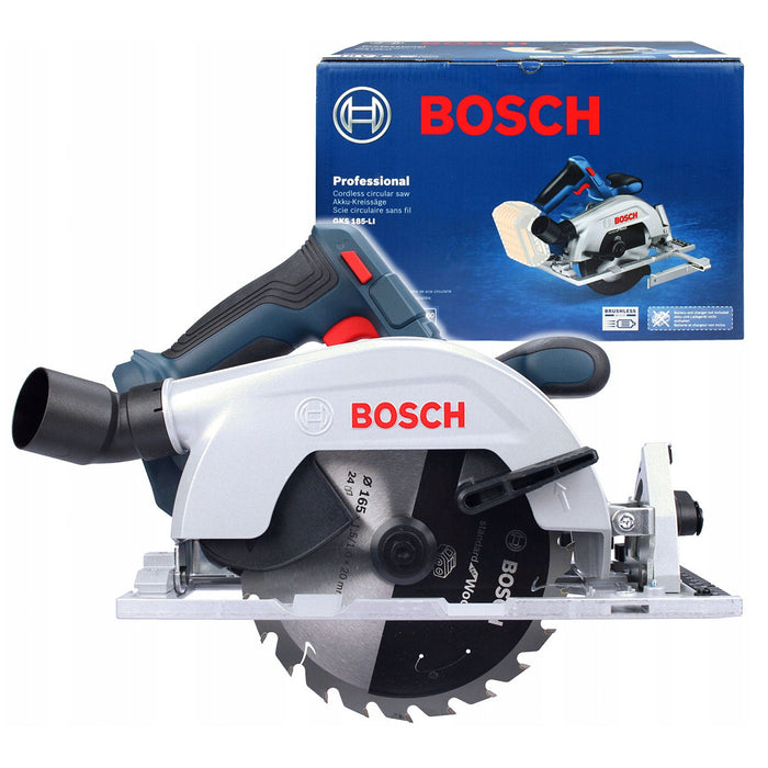 Máy cưa đĩa dùng Pin 18V Bosch GKS 185-LI, đường kính lưỡi 165mm, mã số 06016C12L1 (chỉ có thân máy, không kèm pin và sạc)