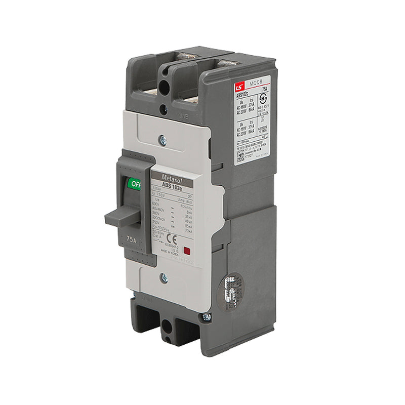 Cầu dao tự động MCCB 2P LS, tải danh định từ 5A ~ 400A, dòng cắt từ 25kA - 85kA