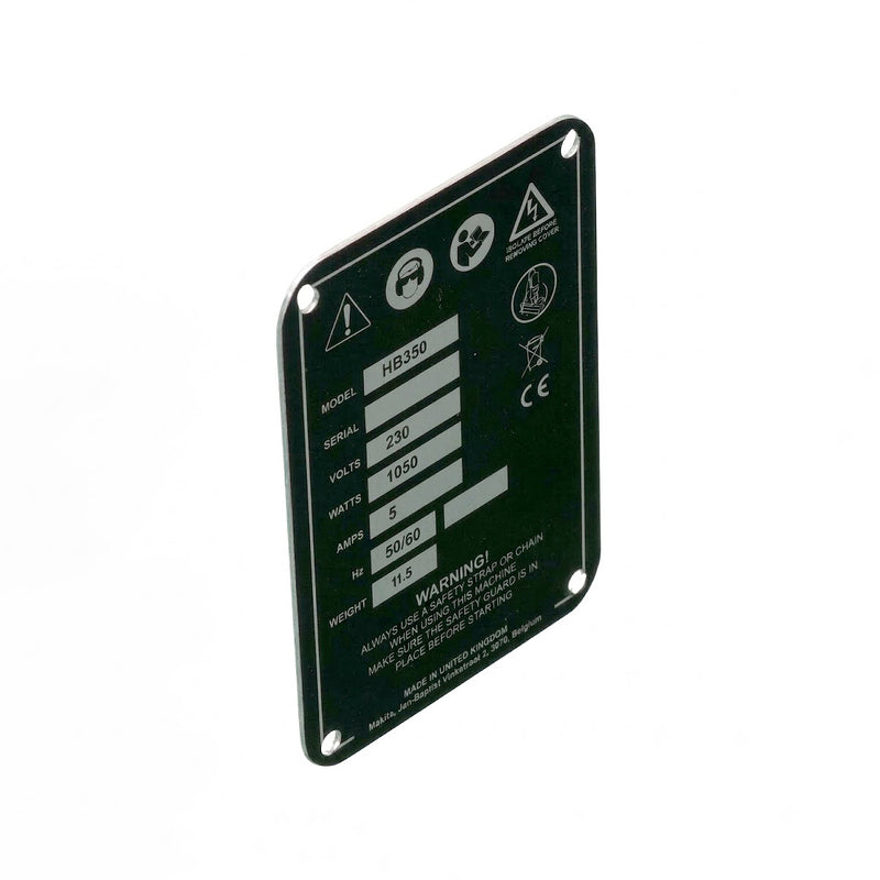 Phụ tùng Makita - Nhãn thông số | Mã số: UD000M1047 (Warning Plate)