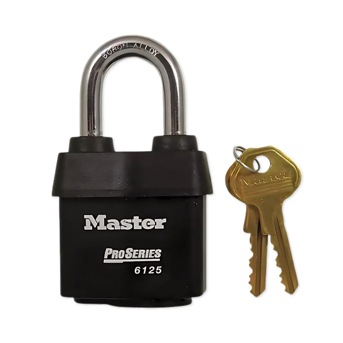 Ổ khóa treo Master Lock 6125, thân khóa bằng thép được bọc nhựa vinyl cao cấp