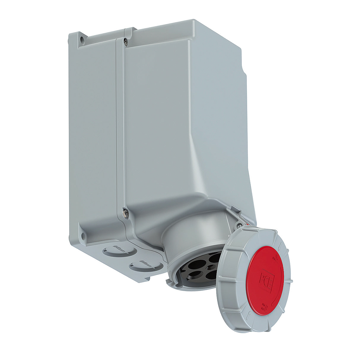 Ổ cắm công nghiệp PCE F145-6 lắp nổi, chịu tải cao 125A, 5 cực (3P+N+PE), điện áp 400V, Kín nước tiêu chuẩn IP67