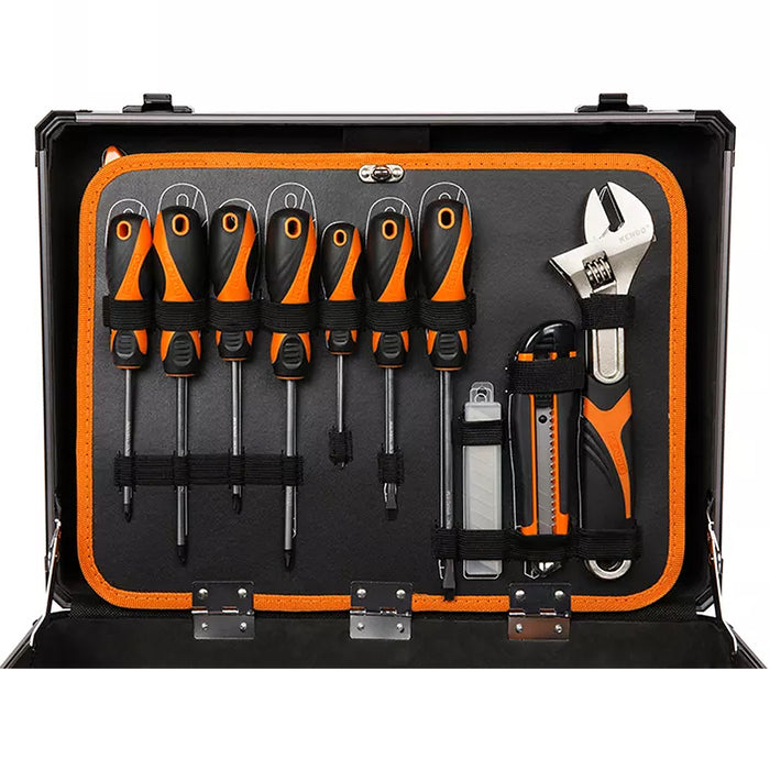 Thùng đồ nghề 4 ngăn vỏ nhôm 124 chi tiết Kendo 90702