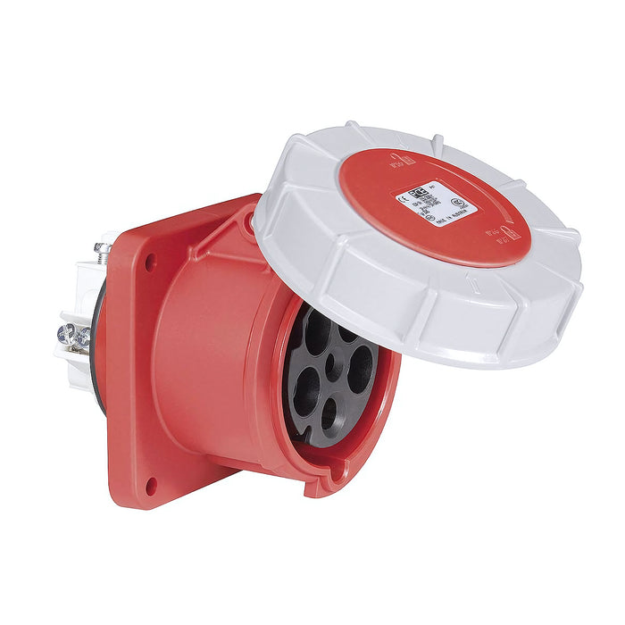 Ổ cắm công nghiệp PCE lắp âm, mặt thẳng, chịu tải cao từ 63A - 125A, 5 cực (3P+N+PE) điện áp 400V, kín nước tiêu chuẩn IP67