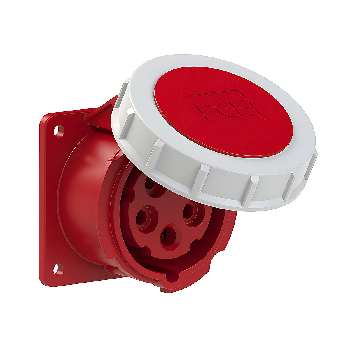 Ổ cắm công nghiệp PCE lắp âm, mặt thẳng, tải từ 16A - 32A, 5 cực (3P+N+PE) điện áp 400V, kín nước tiêu chuẩn IP67