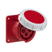 Ổ cắm công nghiệp lắp âm mặt thẳng PCE 4 chân 400V IP67 kín nước loại 16A và 32A chính hãng.