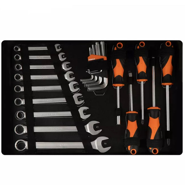 Bộ dụng cụ sửa chữa ô tô, cơ khí 76 chi tiết Kendo 90704