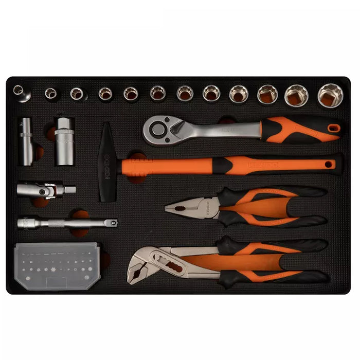 Bộ dụng cụ sửa chữa ô tô, cơ khí 76 chi tiết Kendo 90704