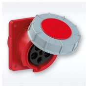 Ổ cắm công nghiệp lắp âm mặt nghiêng PCE F445-6 125A 5 chân 400V IP67.