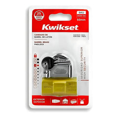 Kwikset 90250-165 kích thước 50mm (ngang 50mm, càng khoá dày 8mm, lòng khoá rộng 25mm)