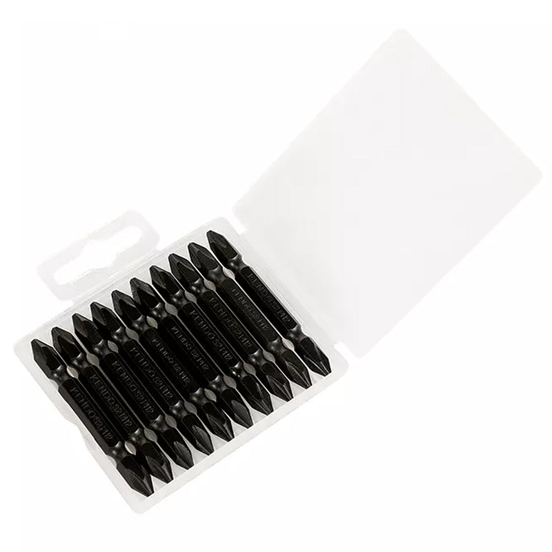 Mũi vít bake 2 đầu bằng thép S2 PH2×65mm (10 cái/ bộ) Kendo - 23230532