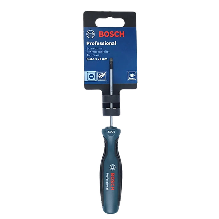 Tua vít dẹp SL3.5mm x 75mm Bosch 1600A01TF8 thiết kế công thái học, vật liệu thép Cr-V