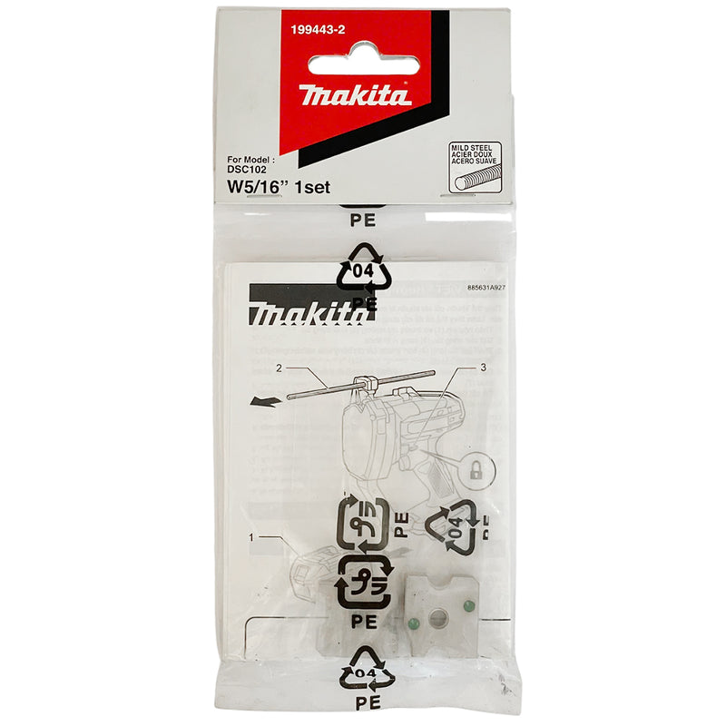 Vĩ 2 lưỡi cắt ty Inox ren Makita 199443-2 trục 5/16 inch - 18 UNC/W5/16 dùng cho máy DSC102, SC103D