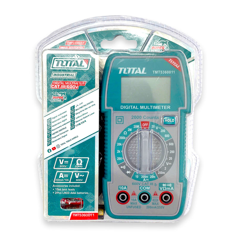 Đồng hồ vạn năng đo dòng AC/DC kỹ thuật số Total TMT5360011 True RMS