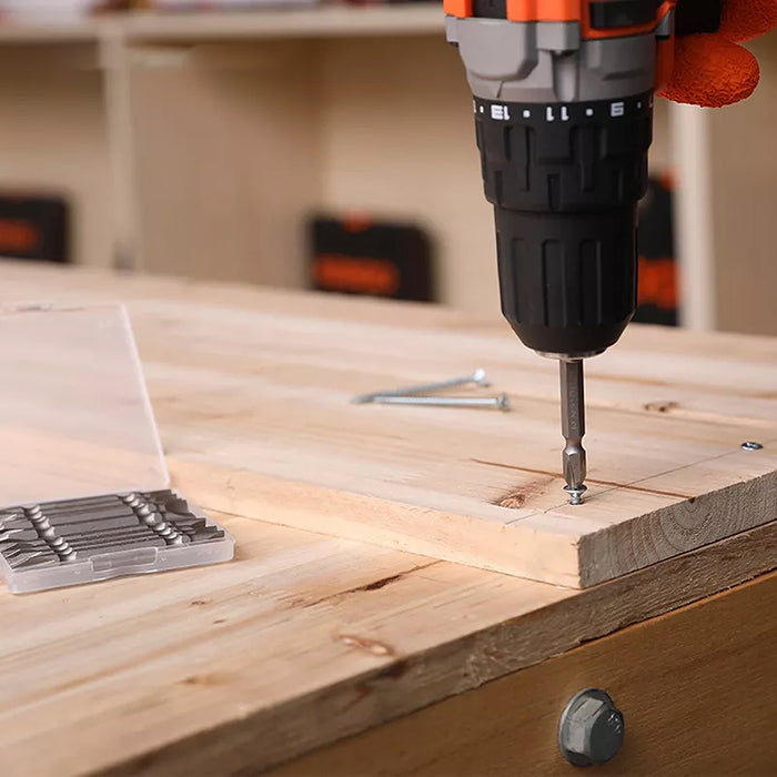 Bộ 10 mũi vít 2 đầu bằng thép S2 Kendo 25404732, kích thước PH2 - SL6 x 65mm