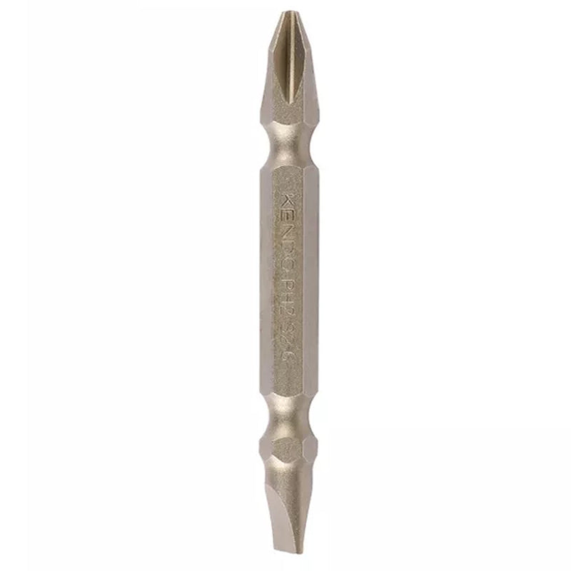 Bộ 10 mũi vít 2 đầu bằng thép S2 Kendo 25404732, kích thước PH2 - SL6 x 65mm