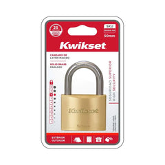 Kwikset 90250-150 kích thước 50mm (ngang 50mm, càng khoá dày 8mm, lòng khoá rộng 27mm)