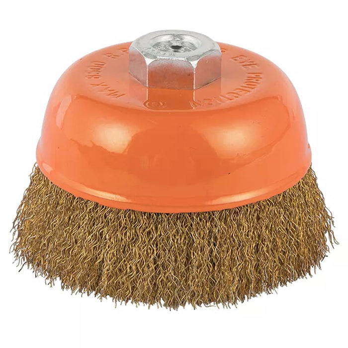 Chổi cước sợi đồng thau hình chén cốt M14 Kendo, kích thước từ 75mm - 100mm