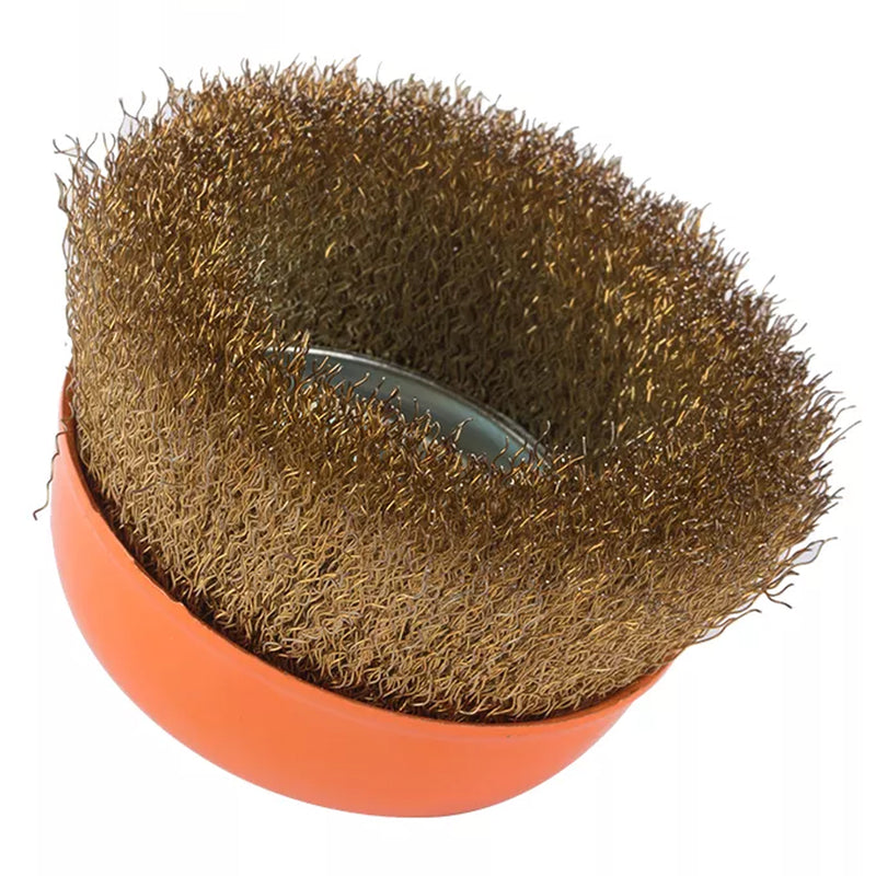 Chổi cước sợi đồng thau hình chén cốt M14 Kendo, kích thước từ 75mm - 100mm