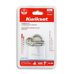 Kwikset 90250-135 kích thước 40mm (ngang 40mm, càng khoá dày 6.3mm, lòng khoá rộng 22mm)