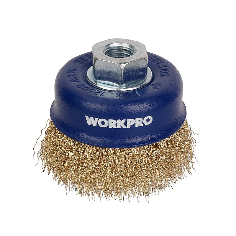 Chén cước thép sợi màu vàng Workpro