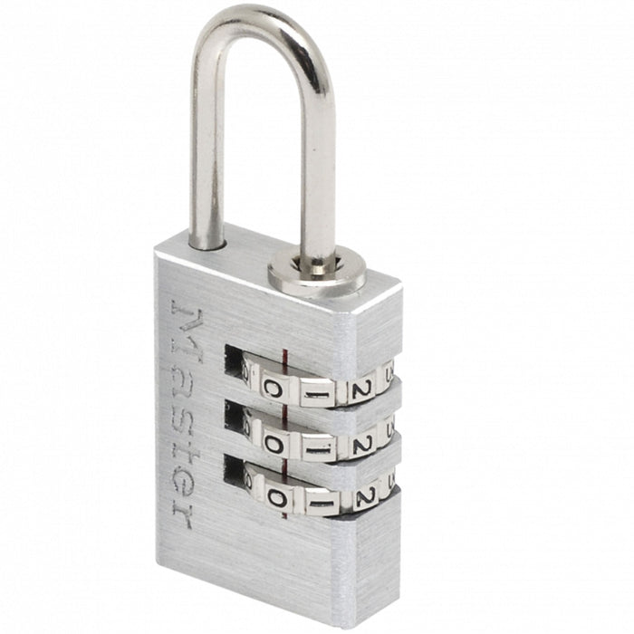 Ổ khóa số mini Master Lock 7620EURD, thân khóa bằng nhôm nguyên khối 20mm, 3 cọc số